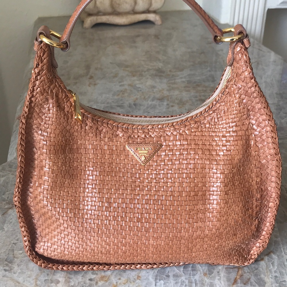 PRADA 'MADRAS HOBO' SHOULDER BAG